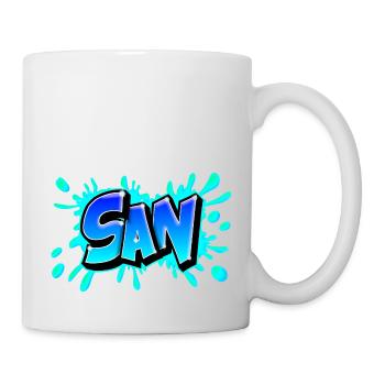 Graffiti San splash bleu - Mug blanc - blanc - Droite