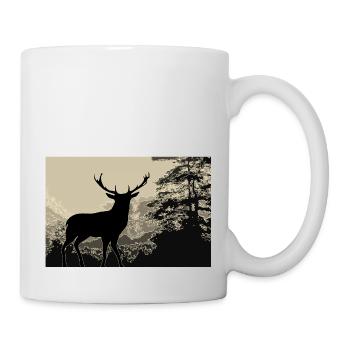 Cerf - Mug blanc - blanc - Droite
