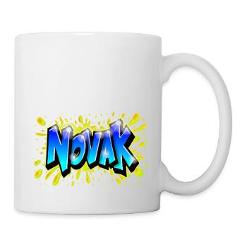 Graffiti NOVAK fait par Max leTagueur. imprimable - Mug blanc - blanc - Droite