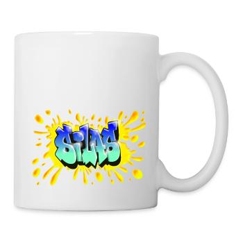 Graffiti SILAS NAME GESCHENK GEBURTSTAG GEBURT - Tasse - Weiß - Rechts