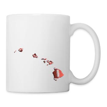 Echter Football in der Hawaii State Landkarte - Tasse - Weiß - Rechts