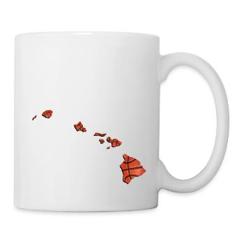 Real Basketball in the Hawaii State Map - Mug - white - Right