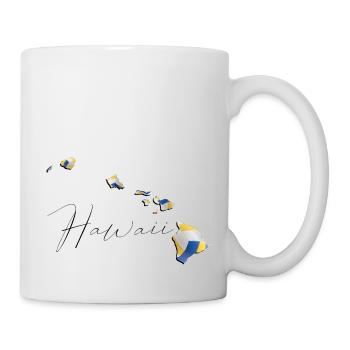 Real Volleyball in the Hawaii State Map HI - Mug - white - Right