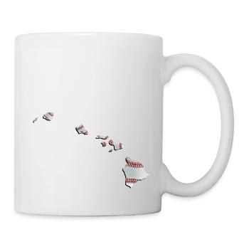 Real Baseball in the Hawaii State Map - Mug - white - Right