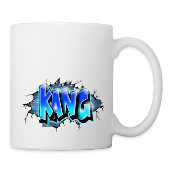 KANG GRAFFITI NAME PRINT Blue - Mug blanc - blanc - Droite