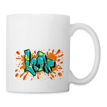 Leon graffiti red splash printable on everything - Mug - white - Right