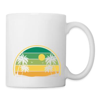 Retro Sommer Sonnenuntergang - Tasse - Weiß - Rechts