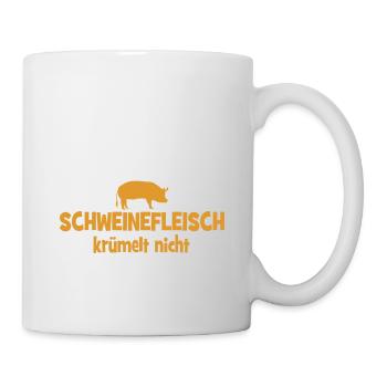 Schweinefleisch krümelt nicht - Grill - grillen - Tasse - Weiß - Rechts