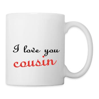 i love you cousin - Mug blanc - blanc - Droite