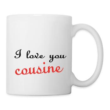 I love you cousine - Mug blanc - blanc - Droite