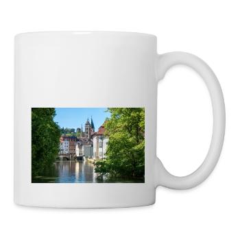 Paysage urbain d’Esslingen am Neckar depuis Agnesbrücke - Mug blanc - blanc - Droite