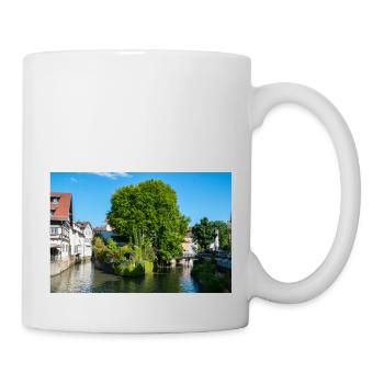 Paysage urbain d’Esslingen am Neckar depuis Agnesbrücke - Mug blanc - blanc - Droite