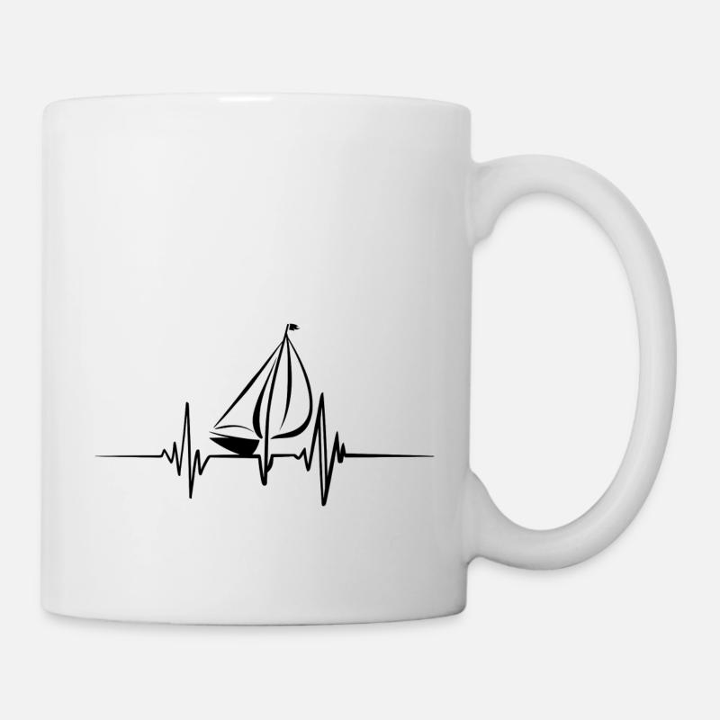 Segelboot Heartbeat Segelboot - Tasse - Weiß