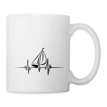 Segelboot Heartbeat Segelboot - Tasse - Weiß - Rechts