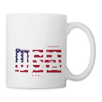 United States in the colors of the American flag flag flag - Mug - white - Right