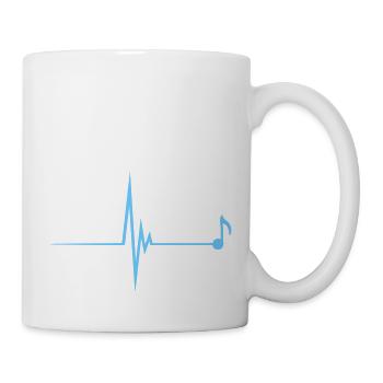 Music Music Note Pulse Frequency Note Heartbeat - Mug - white - Right