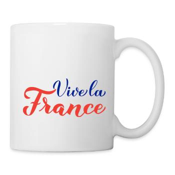 Frankreich Fan, Unterstützer, Frankreich Flagge - Tasse - Weiß - Rechts