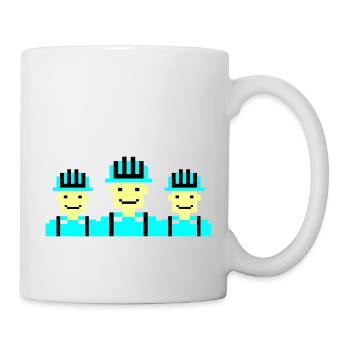 Ouvrier du bâtiment Pixel 02 - Mug blanc - blanc - Droite