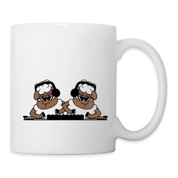 2 Cool DJ Sheep Sheep Mixer Party Music - Mug - white - Right