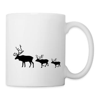 reh familie - Tasse - Weiß - Rechts
