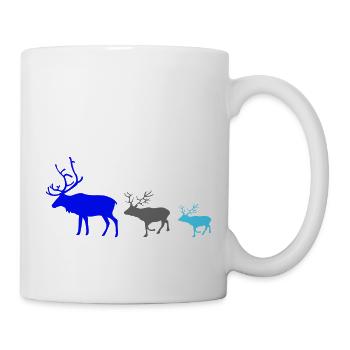 reh familie - Tasse - Weiß - Rechts