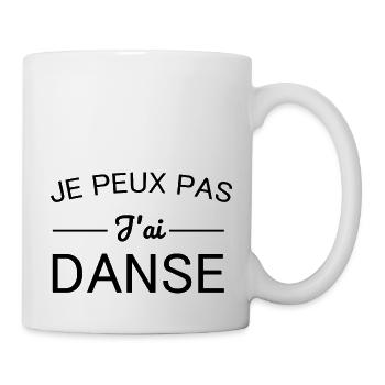 Je peux pas j'ai danse - Mug blanc - blanc - Droite
