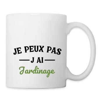 J peux pas j ai Jardinage - Mug blanc - blanc - Droite