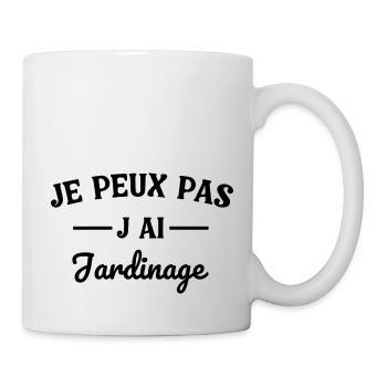 J peux pas j ai Jardinage - Mug blanc - blanc - Droite