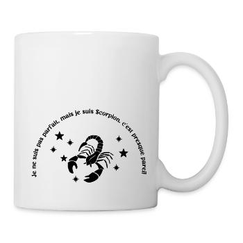 Ich bin nicht perfekt, aber ich bin ein Skorpion - Tasse - Weiß - Rechts