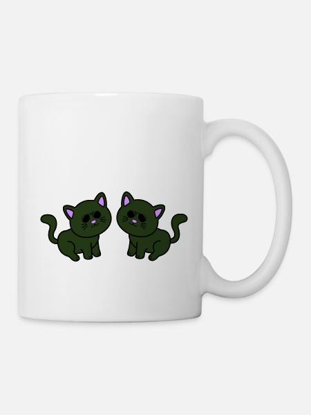 cool cats - Tasse - Weiß