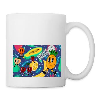 Enjoy Fruits - Sommerdesign - Tasse - Weiß - Rechts
