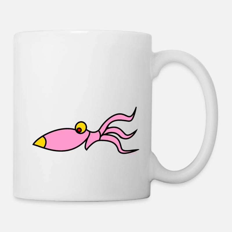 funny squid - Tasse - Weiß