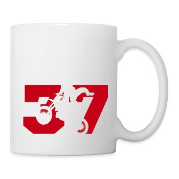 Moto 37 motard - Mug blanc - blanc - Droite