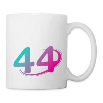 Numéro 44 multicolore - Mug blanc - blanc - Droite