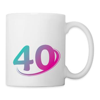 Numéro 40 multicolore - Mug blanc - blanc - Droite