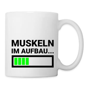 Muskeln im Aufbau Fitness Krafttraining Sportler - Tasse - Weiß - Rechts
