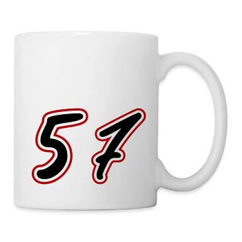 57 Symbole numérique - Mug blanc - blanc - Droite