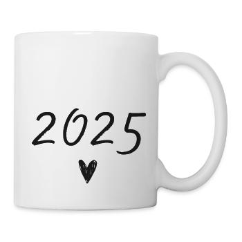 2025 Herzgeburtstag - Tasse - Weiß - Rechts
