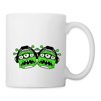 2 DJ Aliens Aliens Horror Two Monsters Team - Mug - white - Right