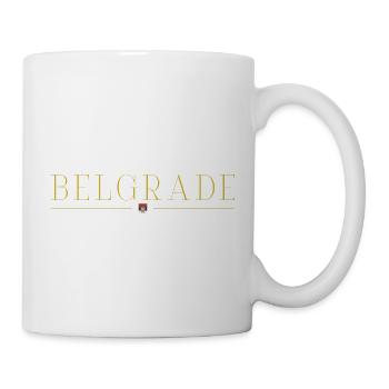 Belgrad, Serbien Stil Design T-Shirt - Tasse - Weiß - Rechts