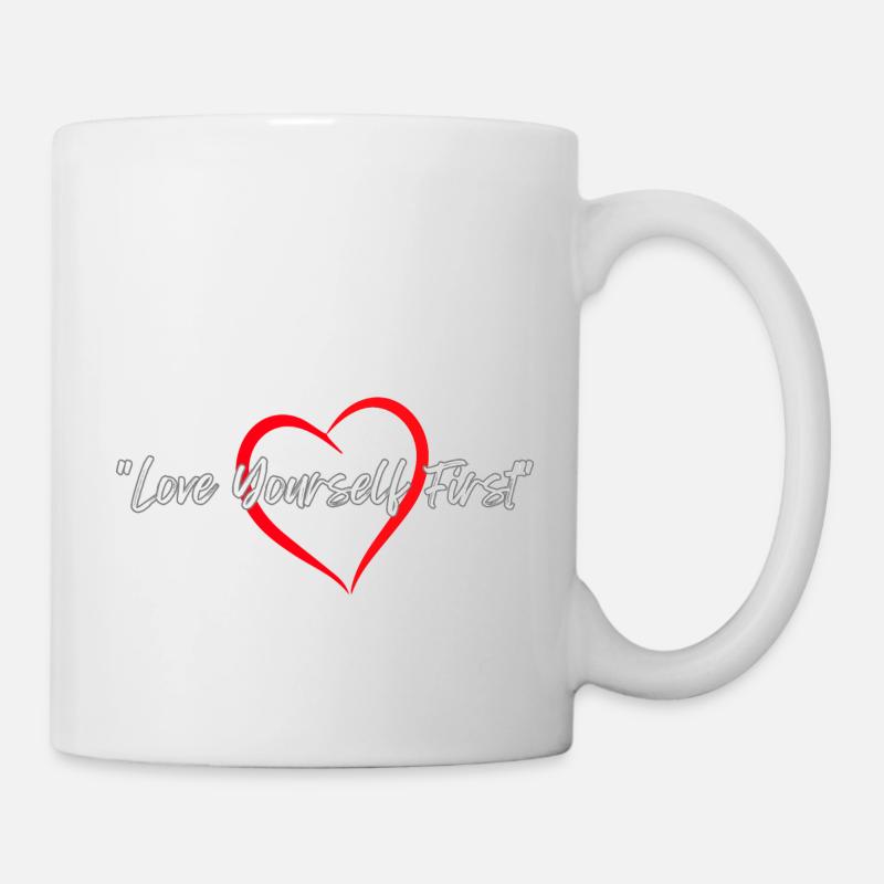 « Aimez-vous d’abord » - Mug blanc - blanc