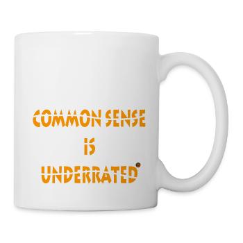 Common sense is underrated - Mug - white - Right