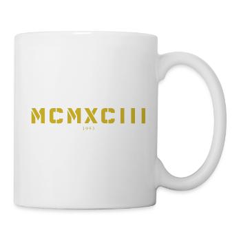 Römische Zahl Geburtsjahr Made in 1993 - Tasse - Weiß - Rechts