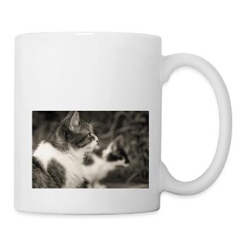 portrait de chats - Mug blanc - blanc - Droite