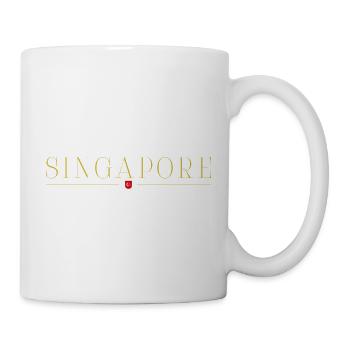 J’aime Singapour, T-shirt design de style élégance - Mug blanc - blanc - Droite