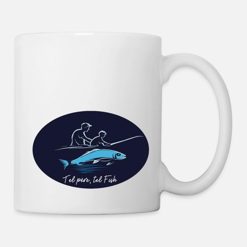 Fisherman from father to son - Passion pêche - Mug - white