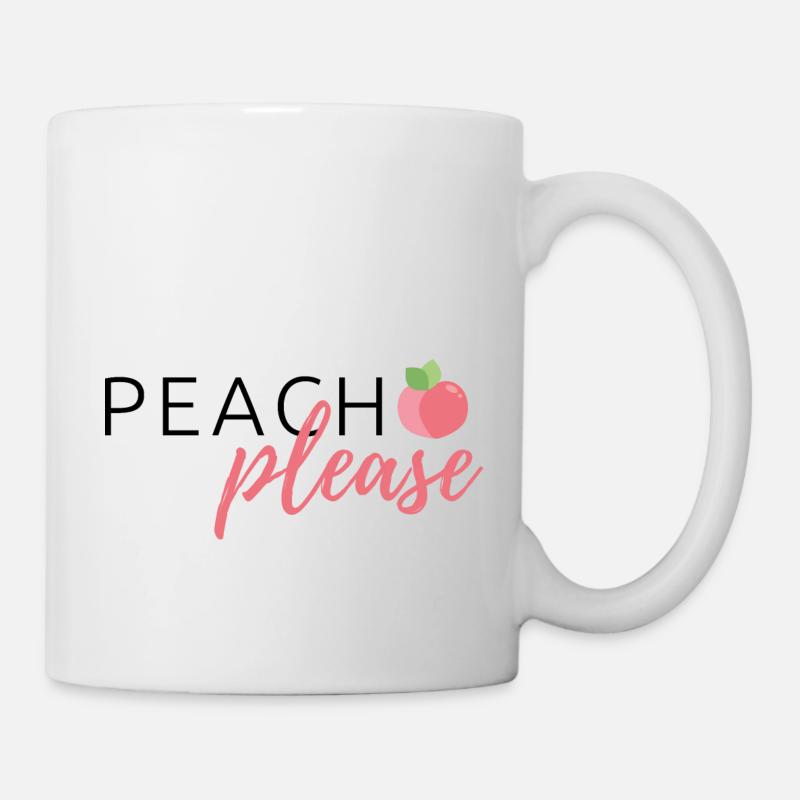 Summery Fruit Design "Peach Please" - Mug - white