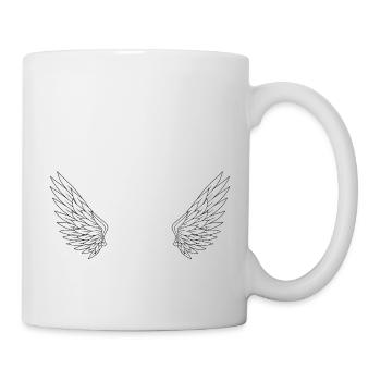 Nummer 17 Engel - Flügel zum 17. Geburtstag - Tasse - Weiß - Rechts