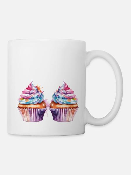 cupcake 2 - Tasse - Weiß