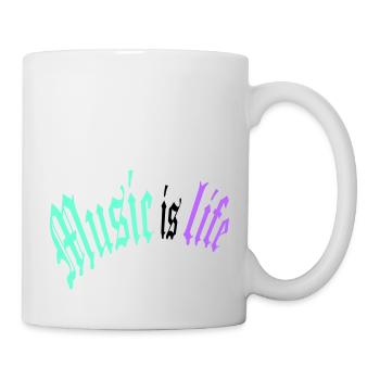 Music is Life Music is Life Love Quote - Mug - white - Right